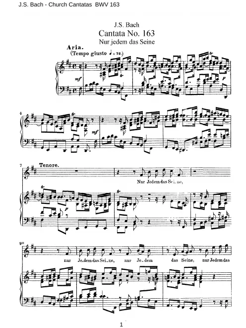 First page of Nur jedem das Seine