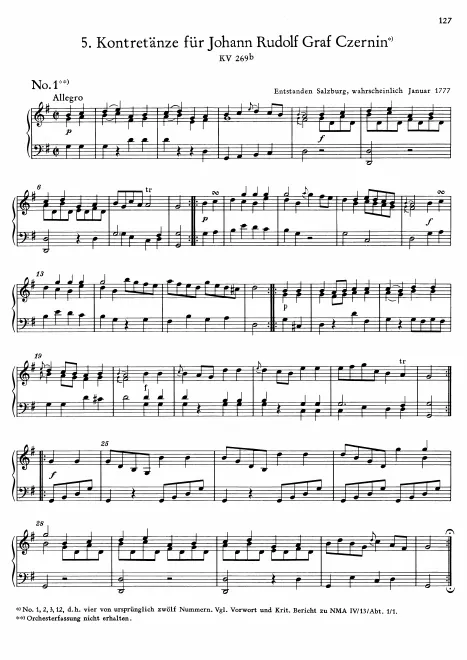 First page of Four Country Dances