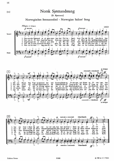 First page of Norsk Sjømandssang