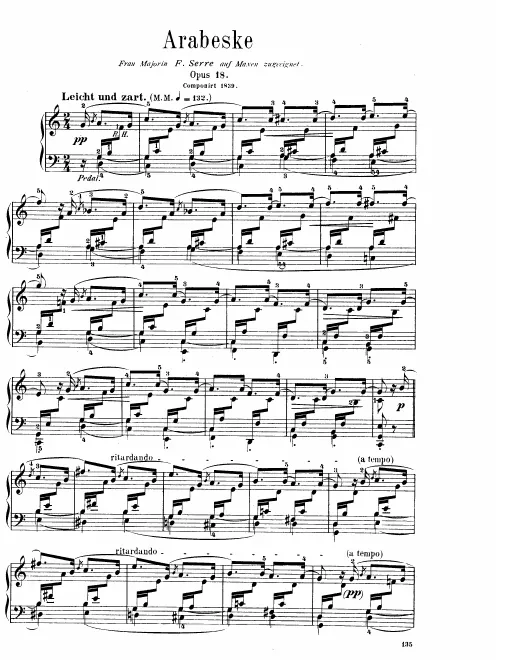 First page of Arabeske