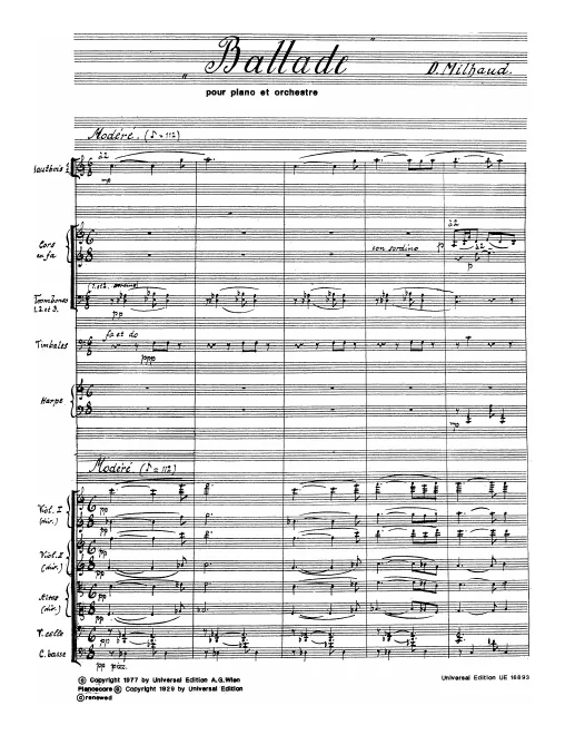 First page of Ballade