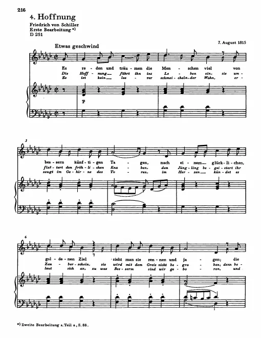 First page of Hoffnung