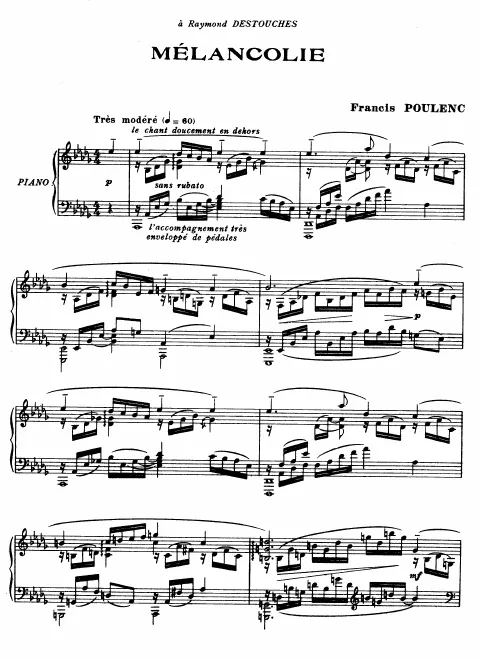 First page of Mélancolie