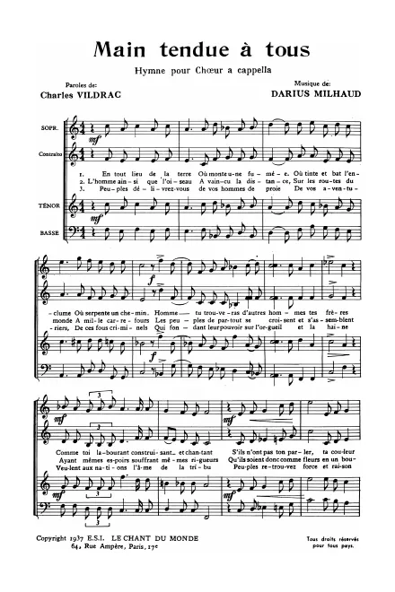 First page of Main tendue à tous