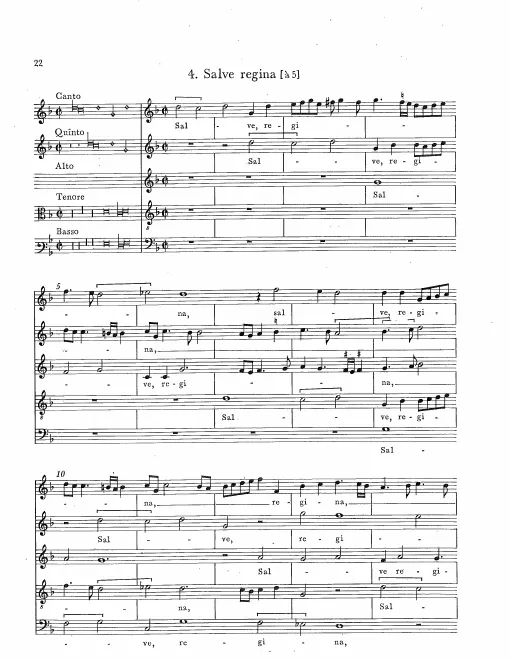 First page of Salve regina