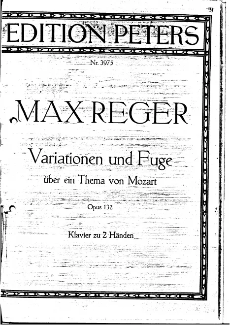 First page of Variationen und Fuge über ein Thema von W. A. Mozart