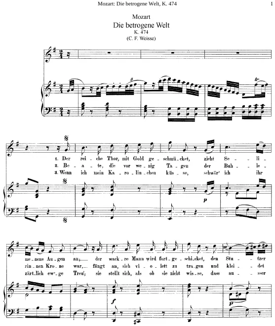 First page of Die betrogene Welt