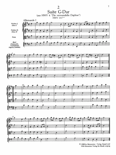 First page of Suite in G major