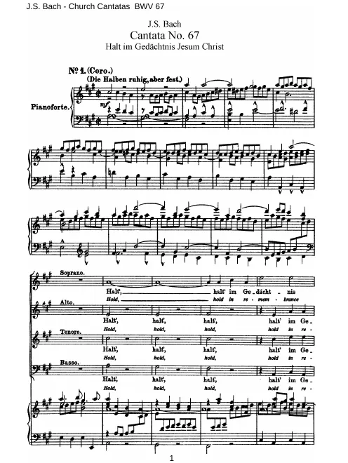 First page of Halt im Gedächtnis Jesum Christ