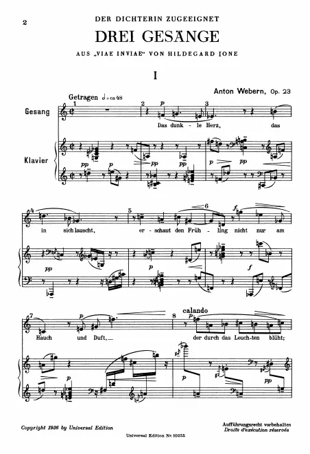 First page of 3 Gesänge aus Viae inviae