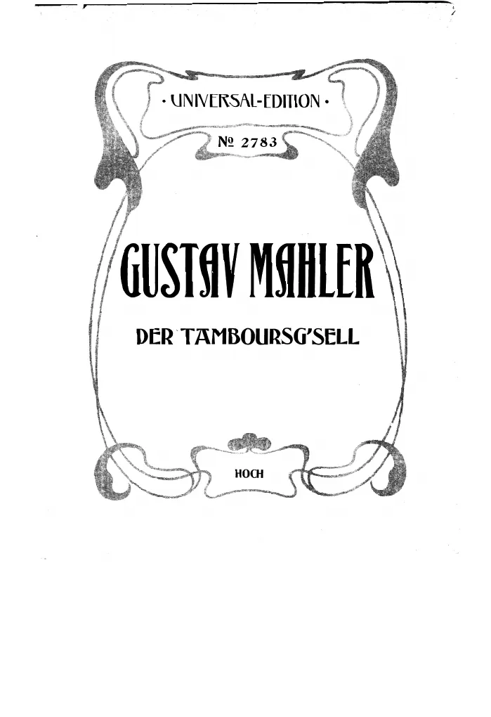 First page of Lieder aus 'Des Knaben Wunderhorn'