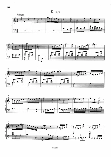 First page of Keyboard Sonata in C major