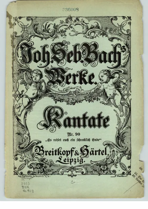 First page of Es reißet euch ein schrecklich Ende