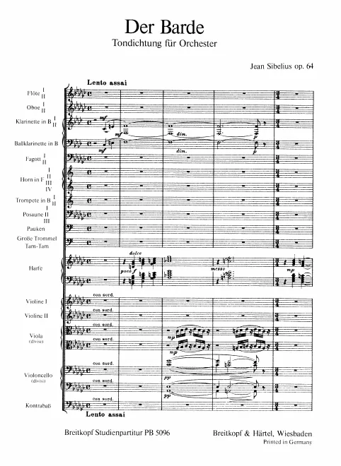 First page of Barden ; Der Barde ; The Bard