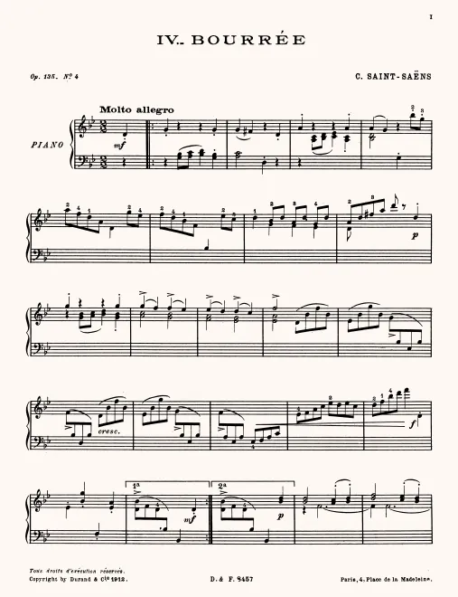 First page of Six Études pour la main gauche seule