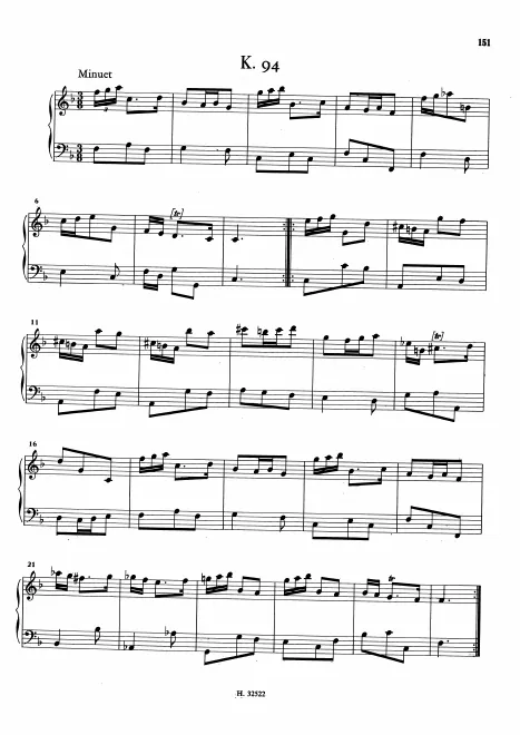 First page of Keyboard Sonata in F major