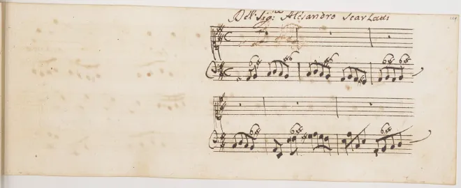 First page of La Rosmene ; L'infedeltà fedele