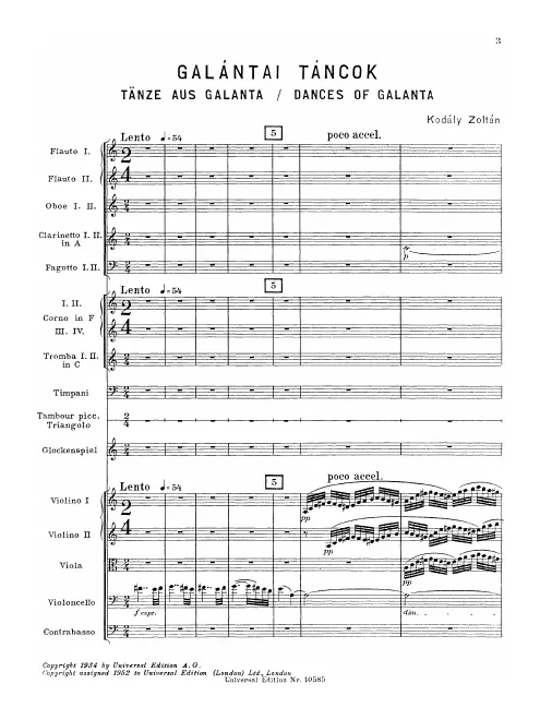 First page of Galántai táncok