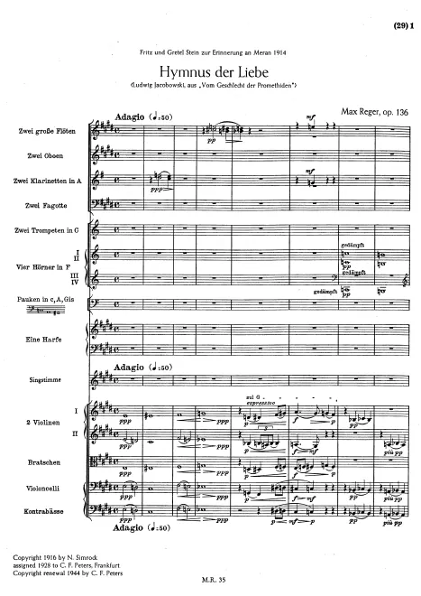 First page of Hymne der Liebe