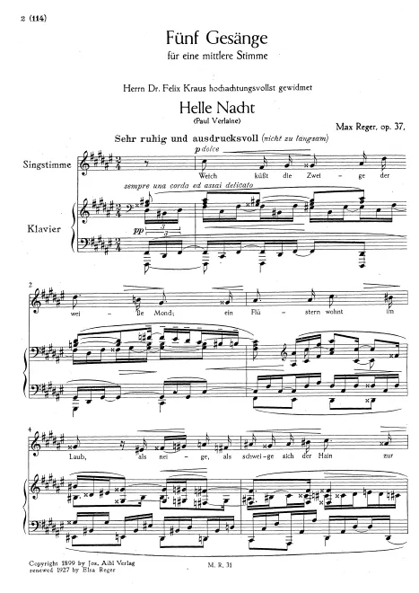 First page of 5 Gesänge