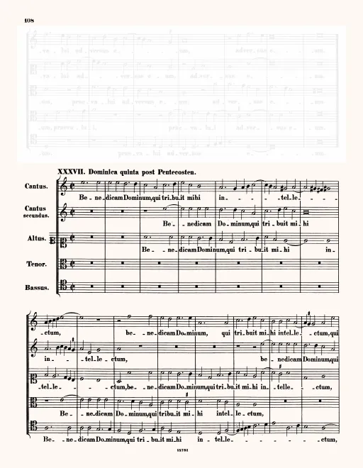 First page of Benedicam Dominum
