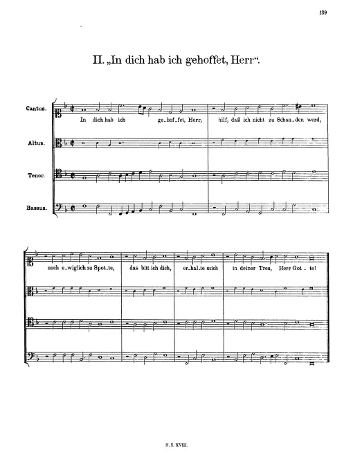 First page of In dich hab ich gehoffet, Herr