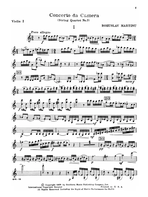 First page of String Quartet No.7