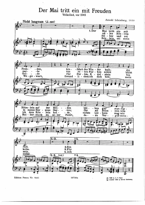 First page of Deutsche Volkslieder für eine singstimme und klavier