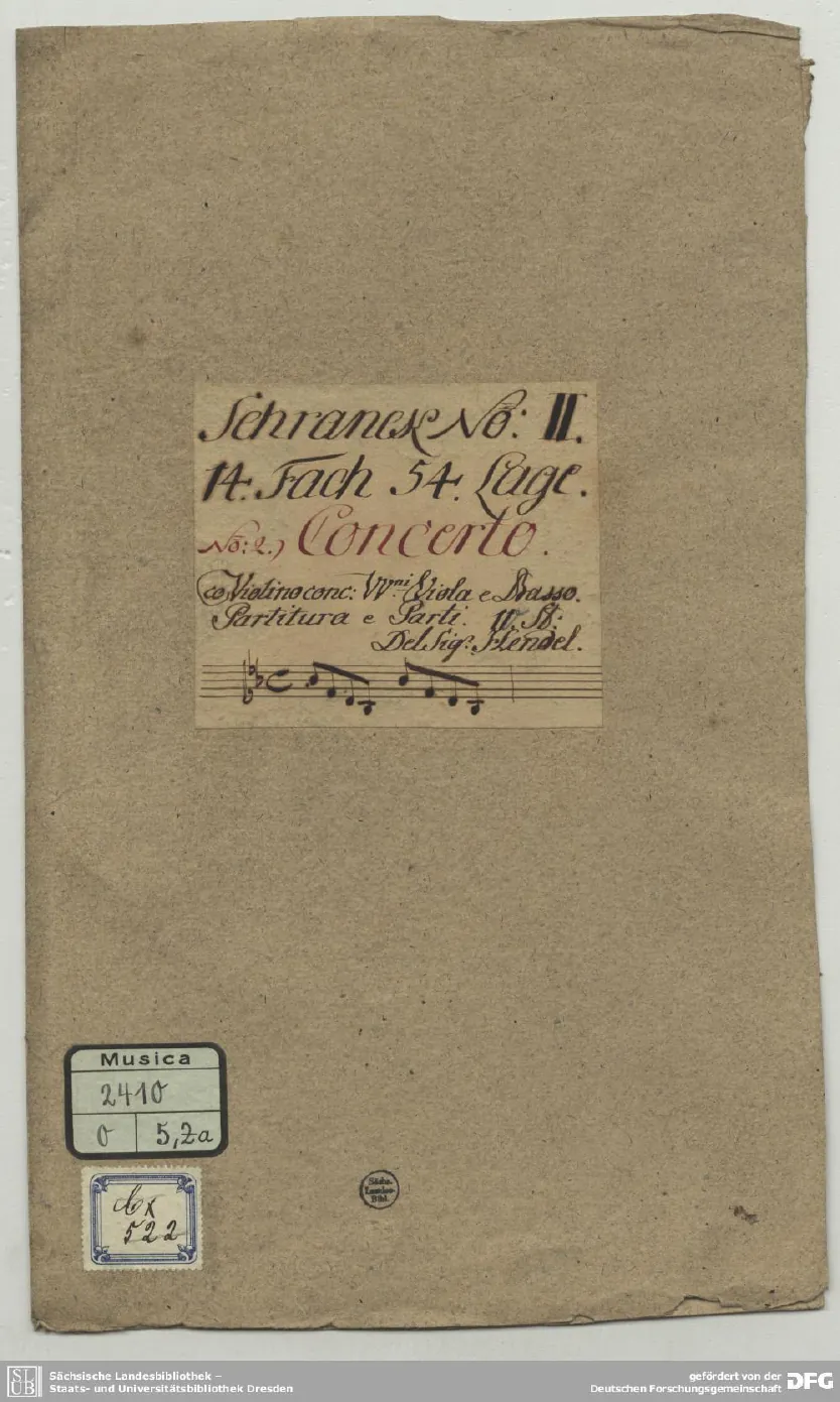 First page of Concerto Grosso in B-flat major