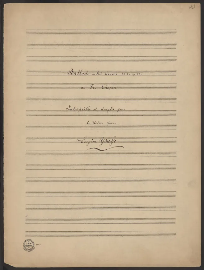 First page of Ballade No.1