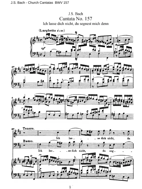 First page of Ich lasse dich nicht, du segnest mich denn!