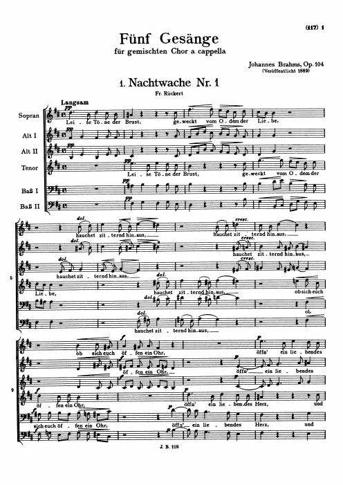 First page of 5 Songs
