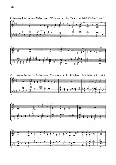 Anhang: B-C. IV. Sanctus and Hosanna Reduction