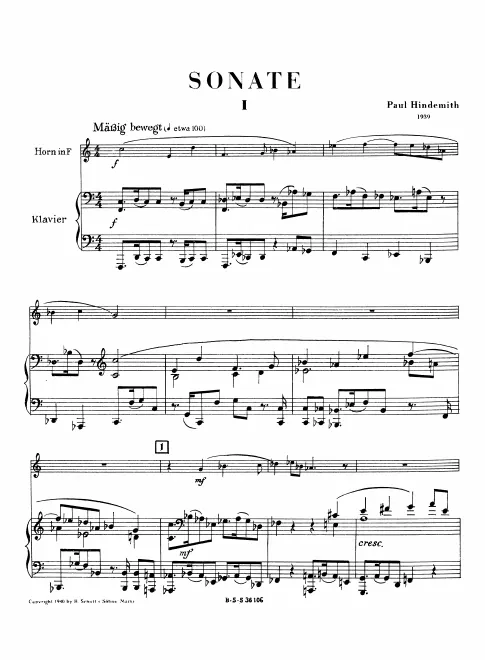 First page of Horn Sonata
