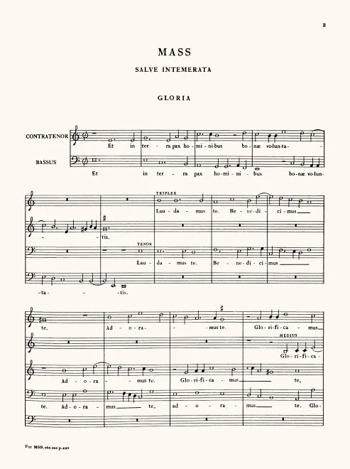 First page of Missa Salve intemerata