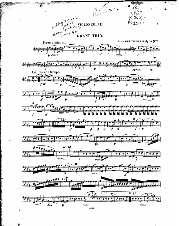First page of Piano Trio