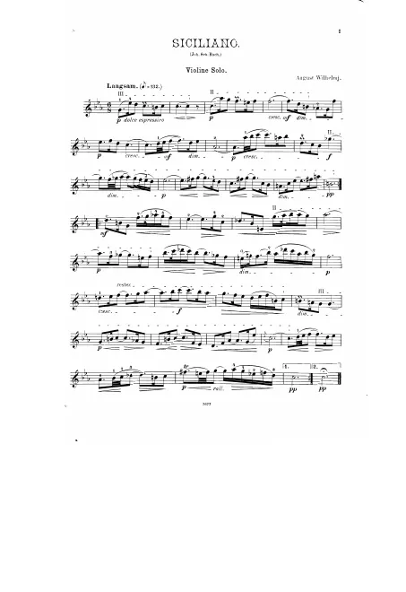 First page of Sonate für Clavier und Violine