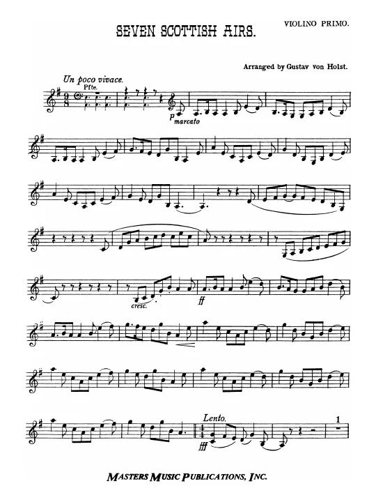 First page of Seven Scottish Airs