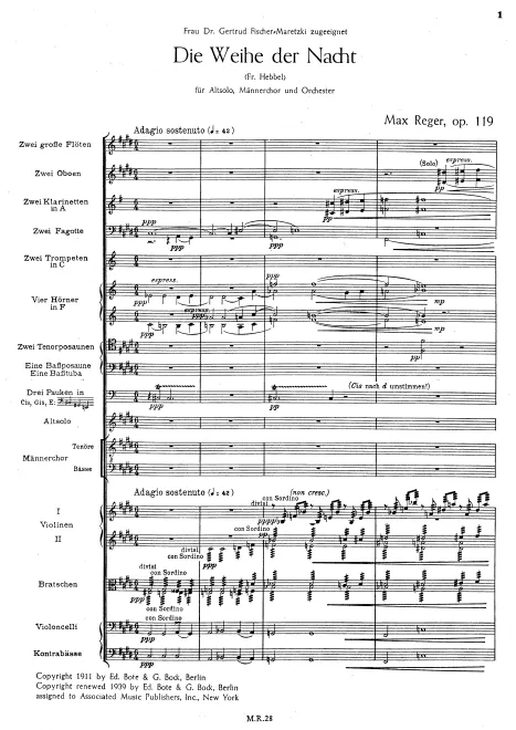 First page of Die Weihe der Nacht