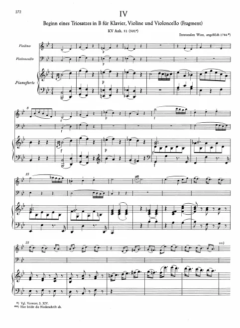 First page of Piano Trio