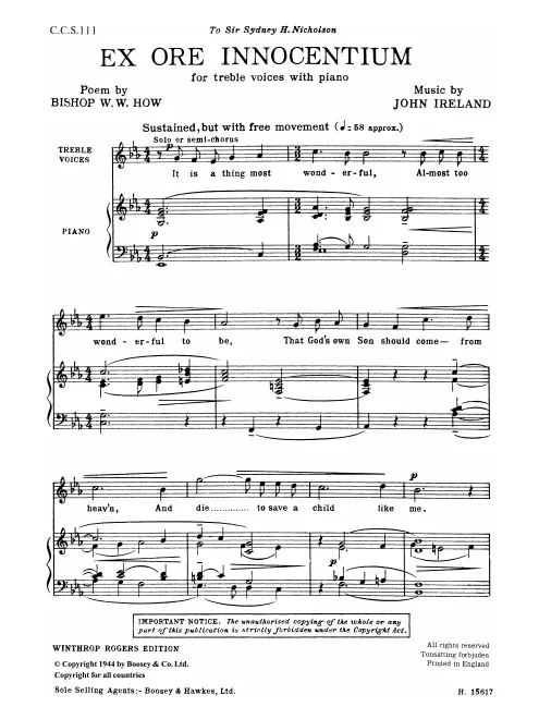 First page of Ex ore innocentium
