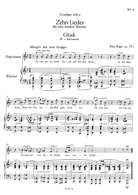 First page of 10 Lieder