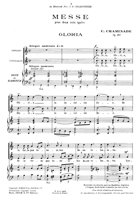 First page of Messe pour deux voix égales