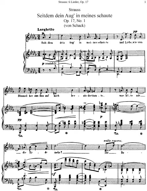 First page of 6 Lieder von Adolf Friedrich Graf von Schack