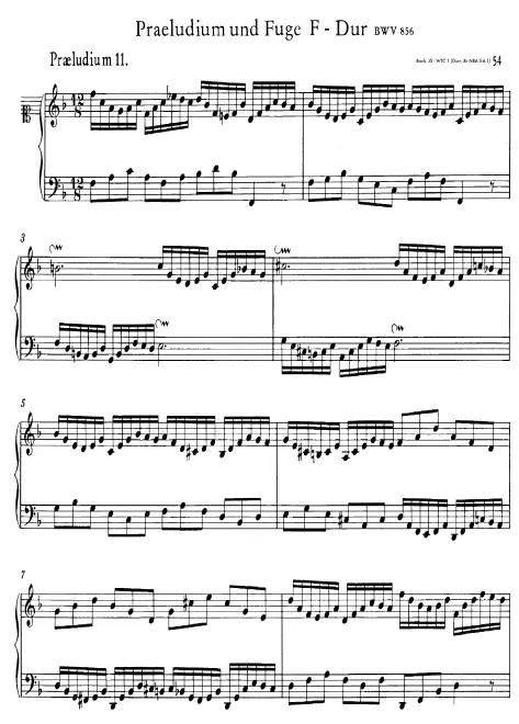 First page of Prelude and Fugue No.11 in F major