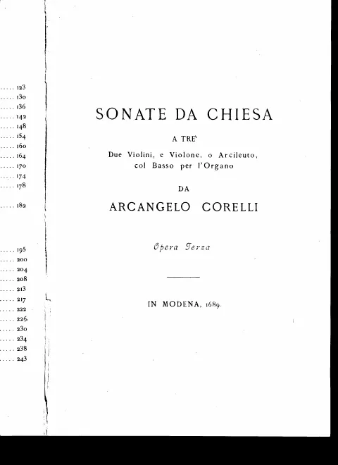 First page of Trio Sonata in E minor