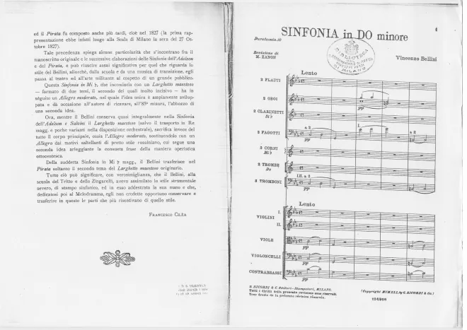 First page of Capriccio in Do minore