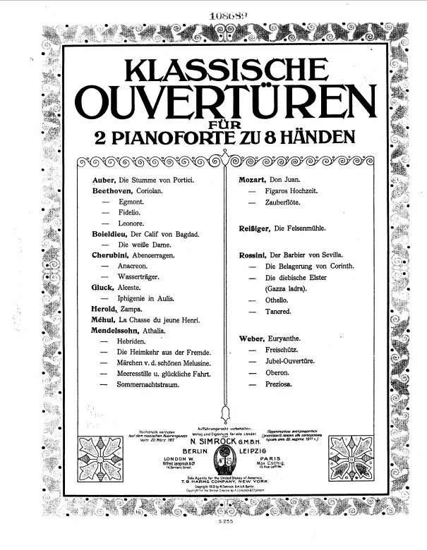 First page of Overture to a Midsummer Night's Dream