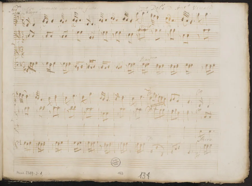 First page of La fida ninfa