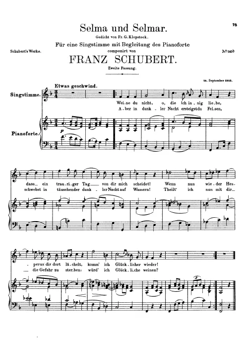 First page of Selma und Selmar